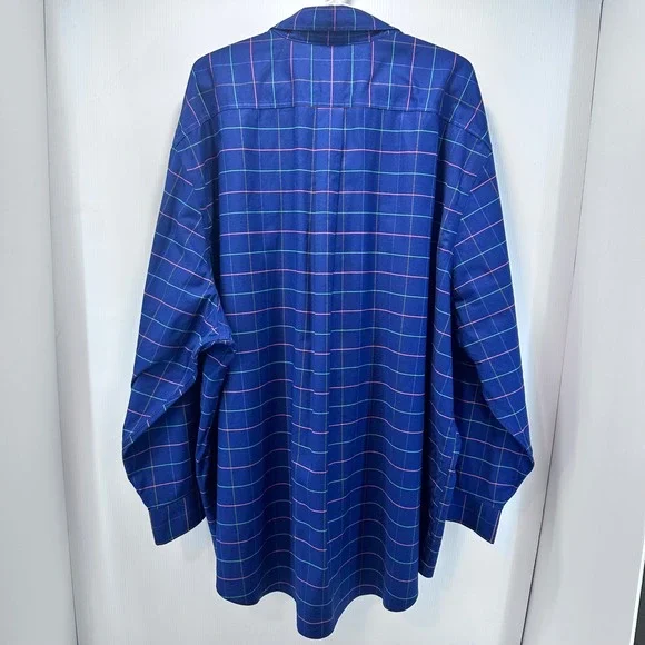 Brooks Brothers Original Polo Shirt 4XL Plaid Non Iron Stretch Button‎ Down L/S - Picture 3 of 8